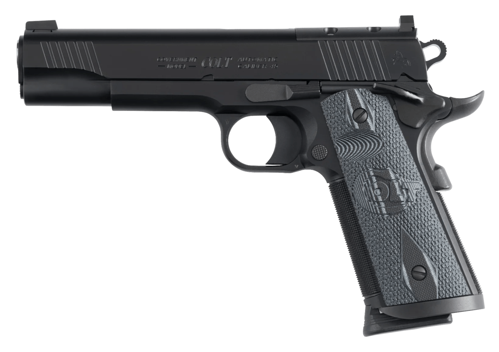 Colt Mfg O1082CCUOR CCU Government Full Size 9mm Luger 10+1 5" Stainless National Match Barrel, Matte Black DLC Carbon Steel Optic Ready/Serrated Slide, Black Ion Bond Carbon Steel Frame w/Beavertail,