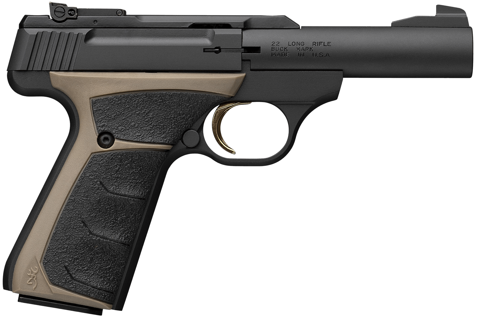 Browning 051603490 Buck Mark Micro Bull 22 LR 10+1 4" Matte Blued  Bull Barrel, Matte Black Serrated Slide, Matte Black Aluminum Frame, UFX Overmolded Grip