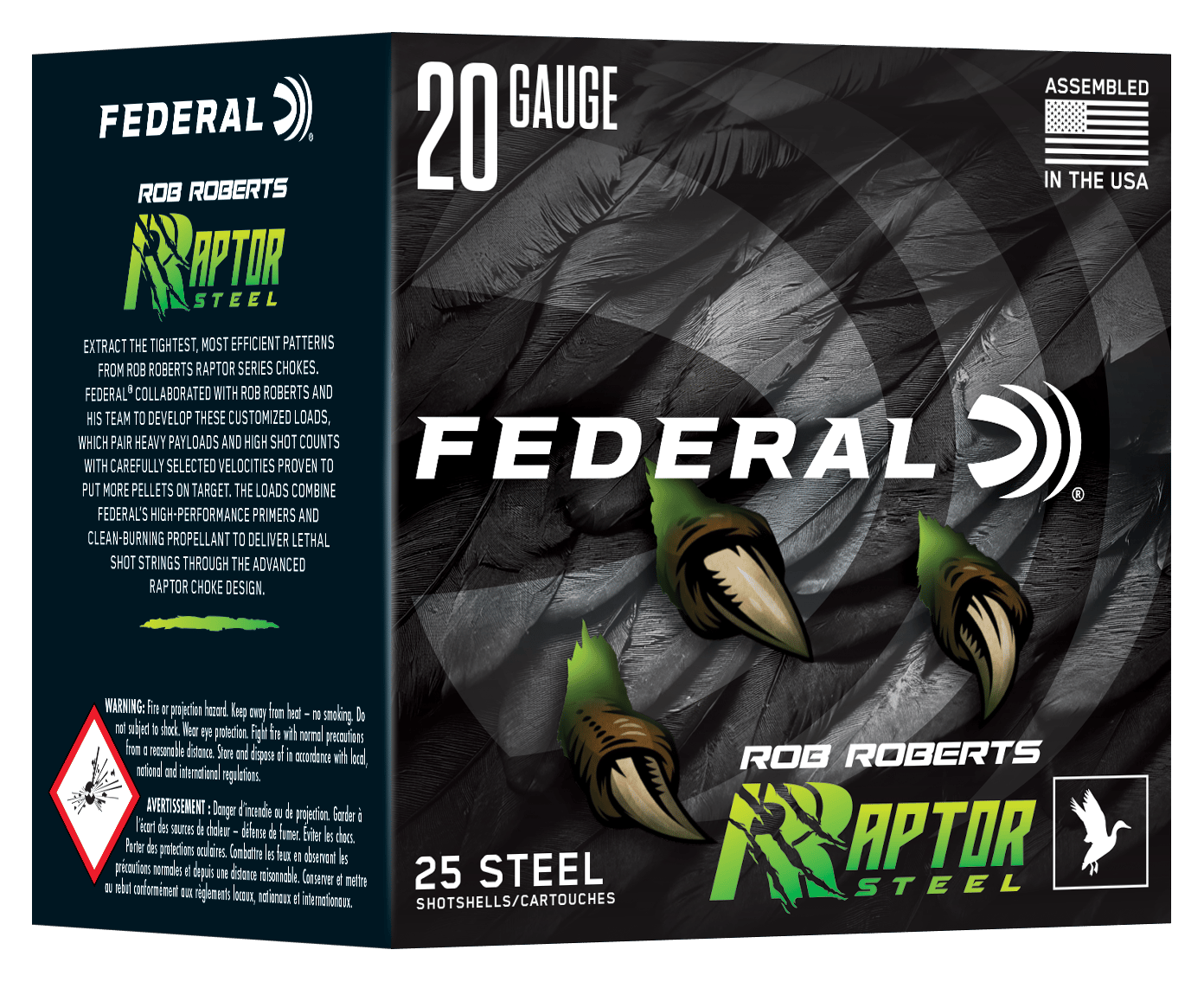 Federal RRS2092  Rob Roberts Raptor 20Gauge 3" 1oz 2Shot 25 Per Box/10 Case