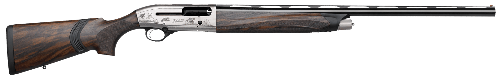 Beretta USA J40AN16 A400 Upland 12 Gauge 26" Black Barrel 3" 2+1, Nickel Engraved Metal, Xtra Grain Walnut Kick-Off Stock