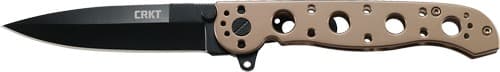 CRKT M16-03BK 3.5" PLAIN EDGE SPEAR POINT BLACK BLADE BRONZE