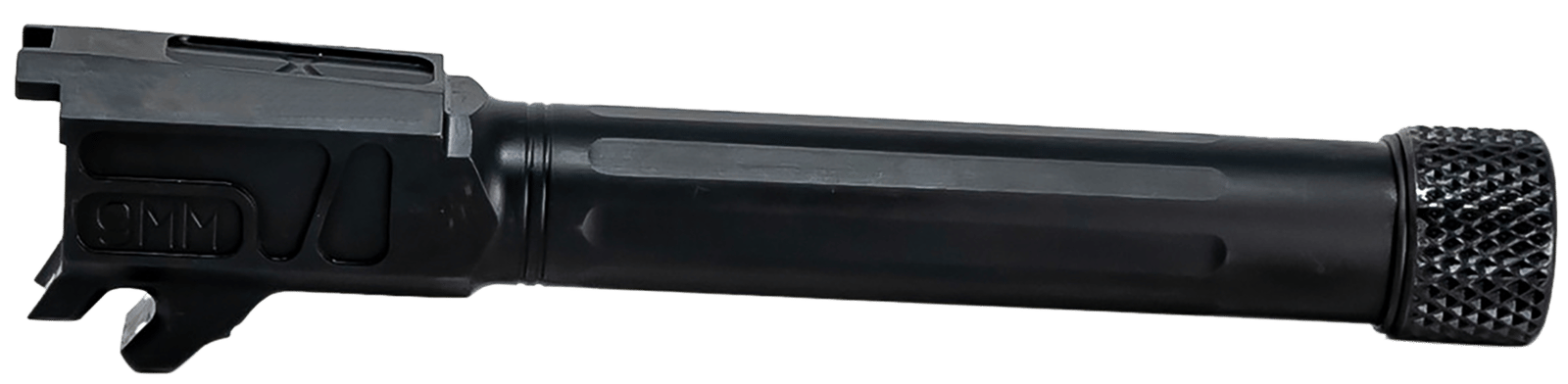 Faxon Firearms 365B910NFSOQT Match Series  9mm Luger Fluted Threaded Black Nitride Stainless Steel, Fits Sig P365