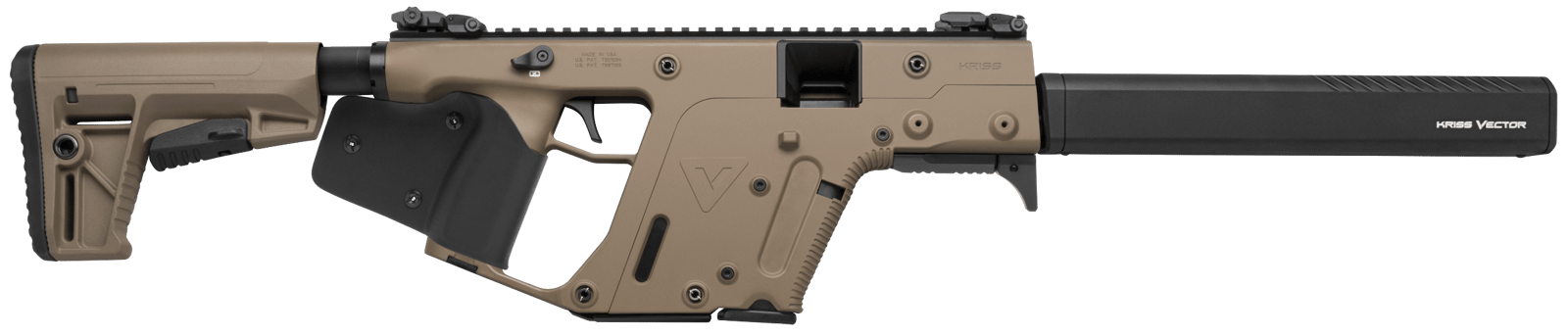 Kriss USA KV90CFD22 Vector CRB Gen2 *CA Compliant 9mm Luger 10+1 16" Black Steel Barrel, Flat Dark Earth Cerakote Polymer Receiver, Flat Dark Earth Synthetic Stock, Black California Paddle Grip