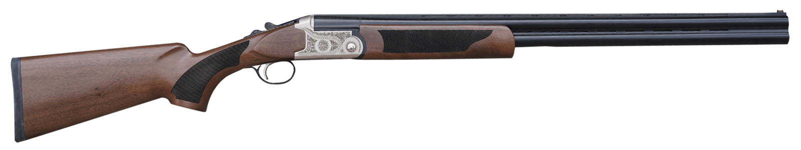 Pointer KAR2828 Acrius  Full Size 28 Gauge Break Open 2.75" 2rd 28" Black Over/Under Vent Rib Barrel, Nickel Steel Laser Etched Receiver, Fixed Turkish Walnut Stock, Ambidextrous