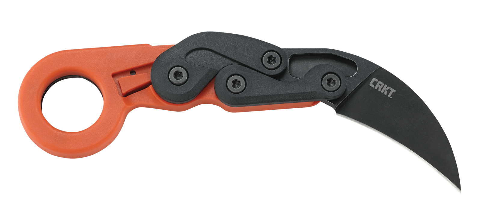 CRKT 4041O Provoke  2.47" Folding Plain Black Stonewashed 4116 Stainless Steel Blade/Orange Grivory Handle Includes Pocket Clip