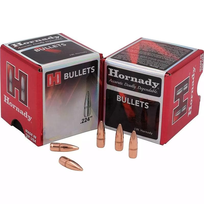 Hornady Traditional / FMJ Rifle Bullets .22 cal .224" 62 gr FMJ 5500/ct