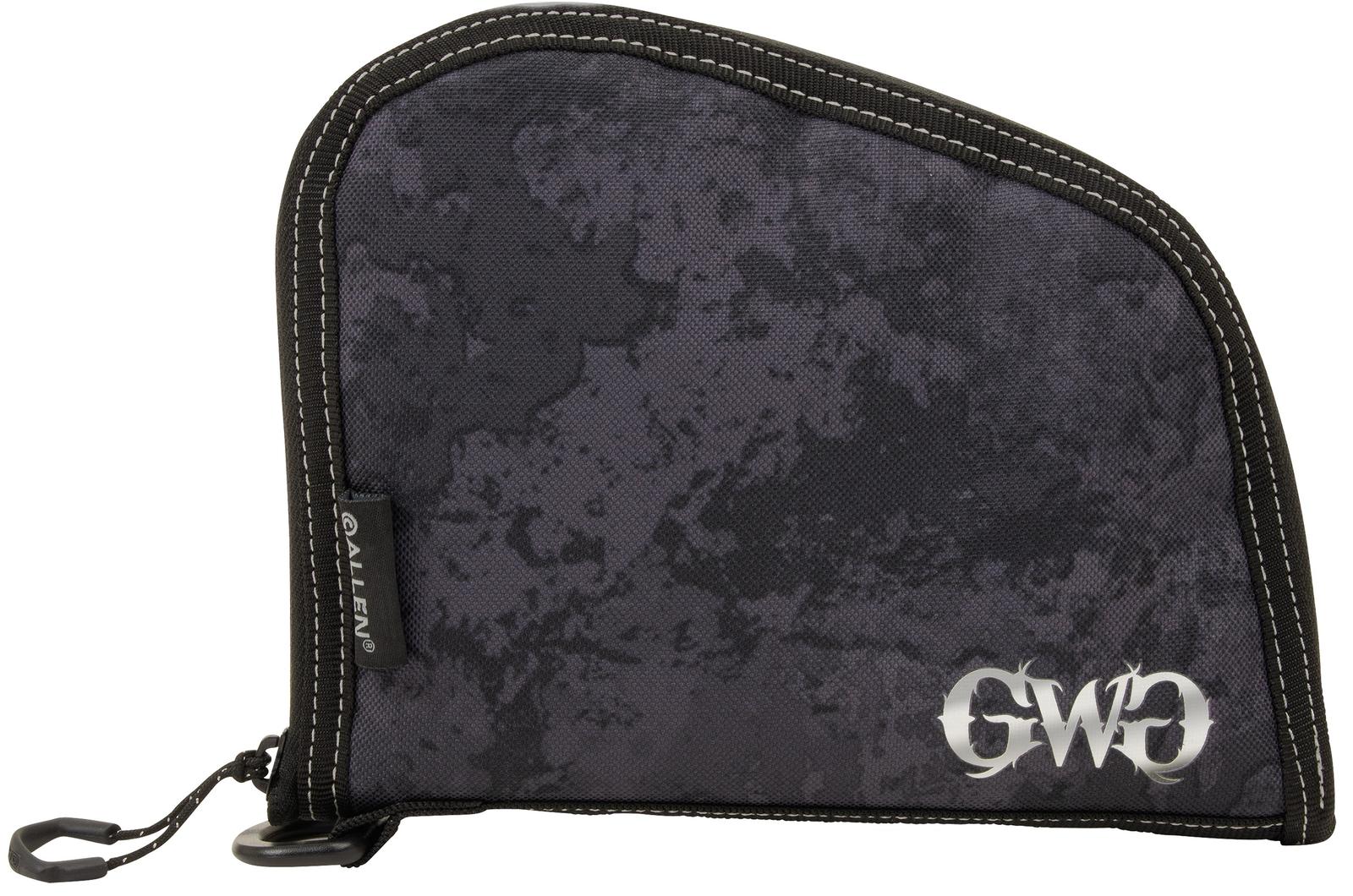Girls With Guns 9078 Midnight Handgun Case 8" Black/Shade Blackout Camo, Locking Zipper