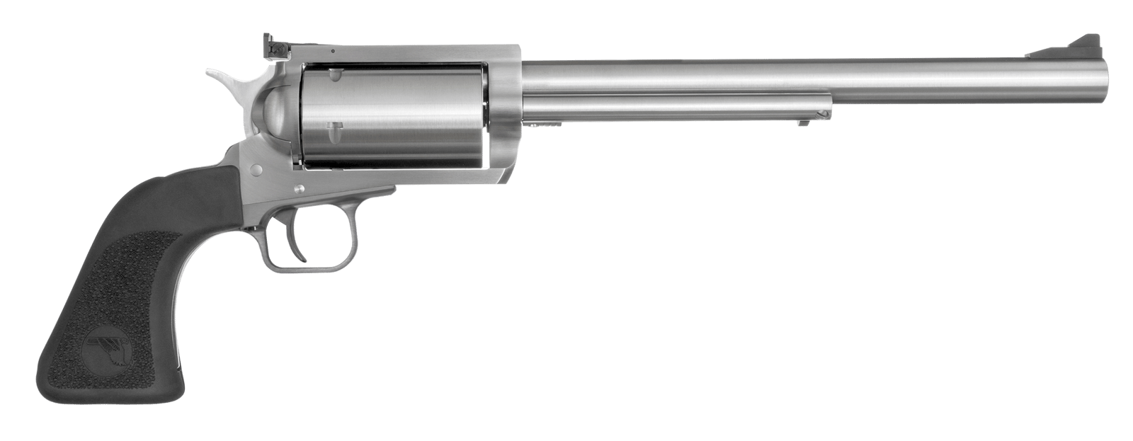 Magnum Research BFR460SW10 BFR Long Cylinder Large Frame 460 S&W Mag 5 Shot, 10" Brushed Stainless Steel Barrel, Cylinder & Frame, Black Rubber Grip, Exposed Hammer