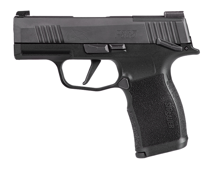 Sig Sauer 365X9BXR3PMS P365X  Micro-Compact 9mm Luger 12+1, 3.10" Black Steel Barrel, Black Nitron Optic Ready/Serrated Stainless Steel Slide, Black Stainless Steel Frame w/Beavertail & Picatinny Rail