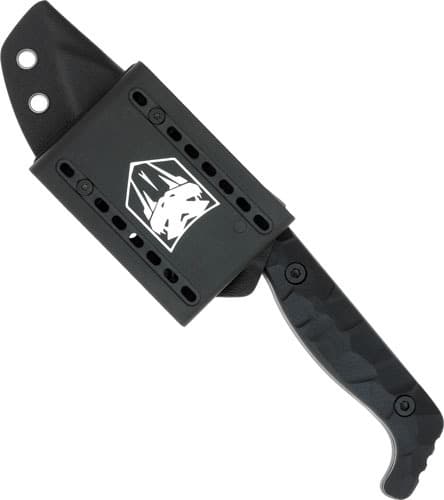 COBRATEC KINGPIN 4" FIXED BLD BLACK D2 STEEL W/KYDEX SHEATH!