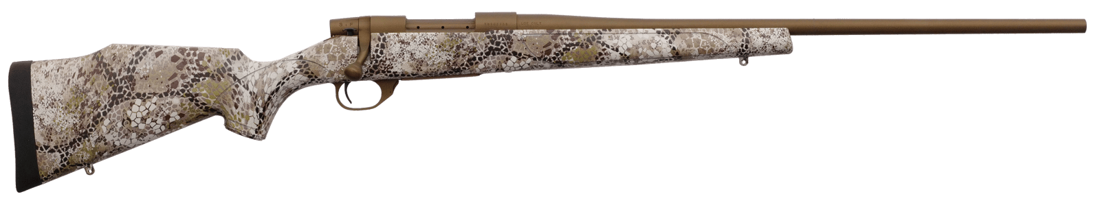 Weatherby VAP308NR2T Vanguard Badlands 308 Win 4+1 22"  Burnt Bronze Cerakote #2 Threaded Barrel, Drilled & Tapped Steel Receiver, Badlands Approach Camo Monte Carlo w/Raised Comb Synthetic Stock