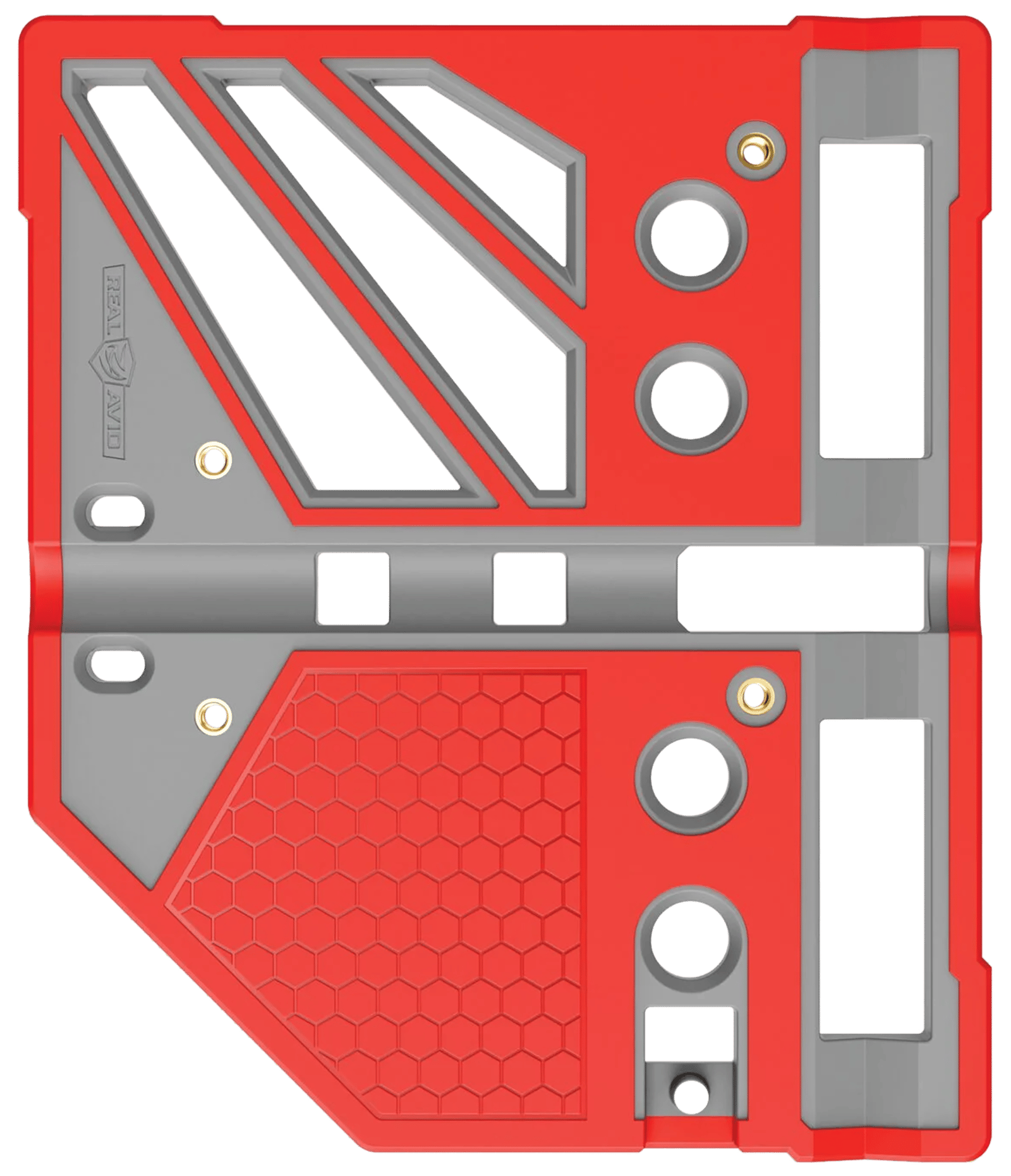 Real Avid AVMBBPRO Master Bench Block Pro Gray/Red Durable Resin Compatible w/ Pistols/Long Guns