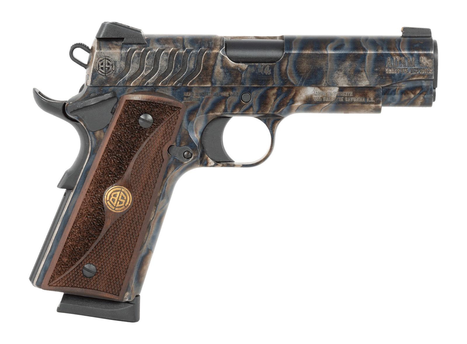 Dickinson LLC DKSN9FS Adam 1911 Fireball Full Size 9mm Luger 9+1 4.37" Steel Serrated Slide, Steel Frame w/Beavertail