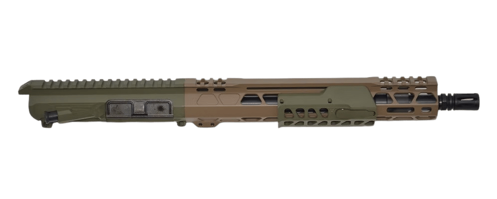 Bilson Arms P7UFSFG10R1 BA-15FCP  338 ARC 10+1 12.50" Threaded Barrel, Flat Dark Earth/Sniper Green Cerakote Aluminum Receiver w/Picatinny Rail, M-LOK Handguard
