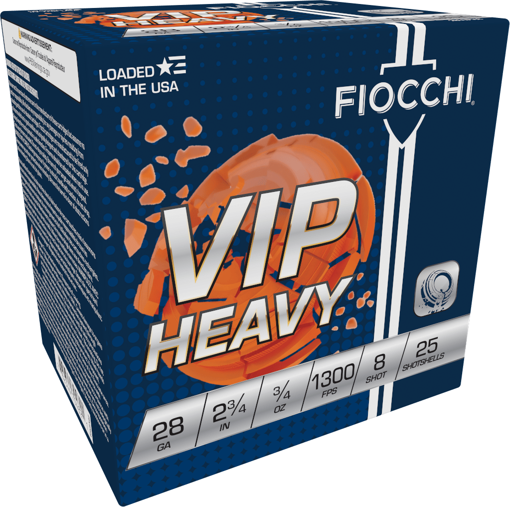 Fiocchi 28VIPH8 Exacta Target VIP Heavy 28Gauge 2.75" 3/4oz 8Shot 25 Per Box/10 Case