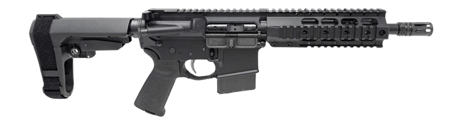 Dpms Panther Arms DP51655225433 Kitty Kat S9 338 ARC 8" Black Nitride Heavy Threaded Barrel, Black Hardcoat Anodize Aluminum Receiver w/Picatinny Rail, DPMS Quad Rail Handguard, Black Polymer SB Tacti