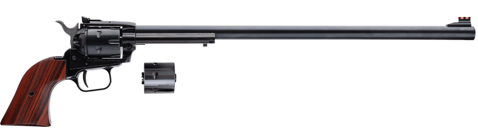 Heritage Mfg RR22MB16AS Rough Rider  22 LR 22 WMR 6 Shot 16" Black Barrel, Cylinder  & Zamak Frame, Cocobolo Grips