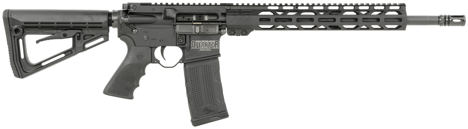 Rock River Arms OP1500 LAR-15M Operator ETR Carbine 5.56x45mm NATO 16" 30+1, Black, RRA NSP-2 Stock & Hogue Grip, Carrying Case
