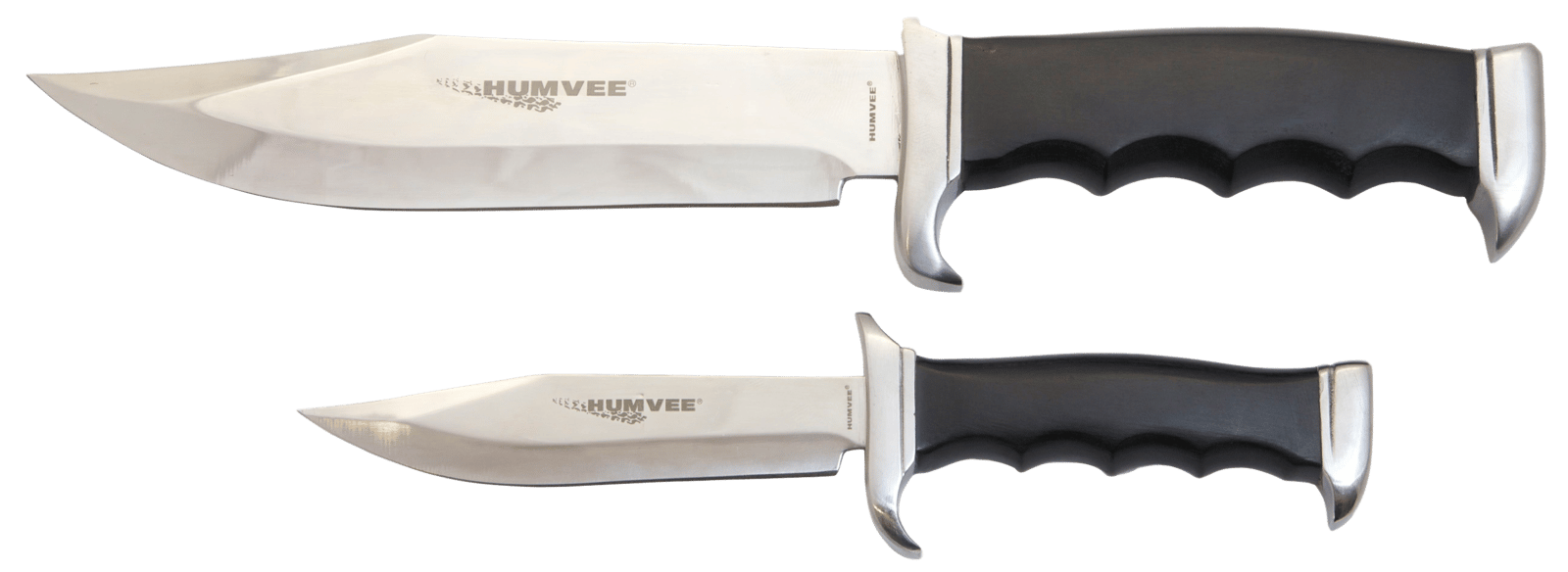 Humvee Adventure Gear HMVBC02BK Bowie Knife Set  Fixed Plain Spear Point Polished Stainless Steel Black Pakawood