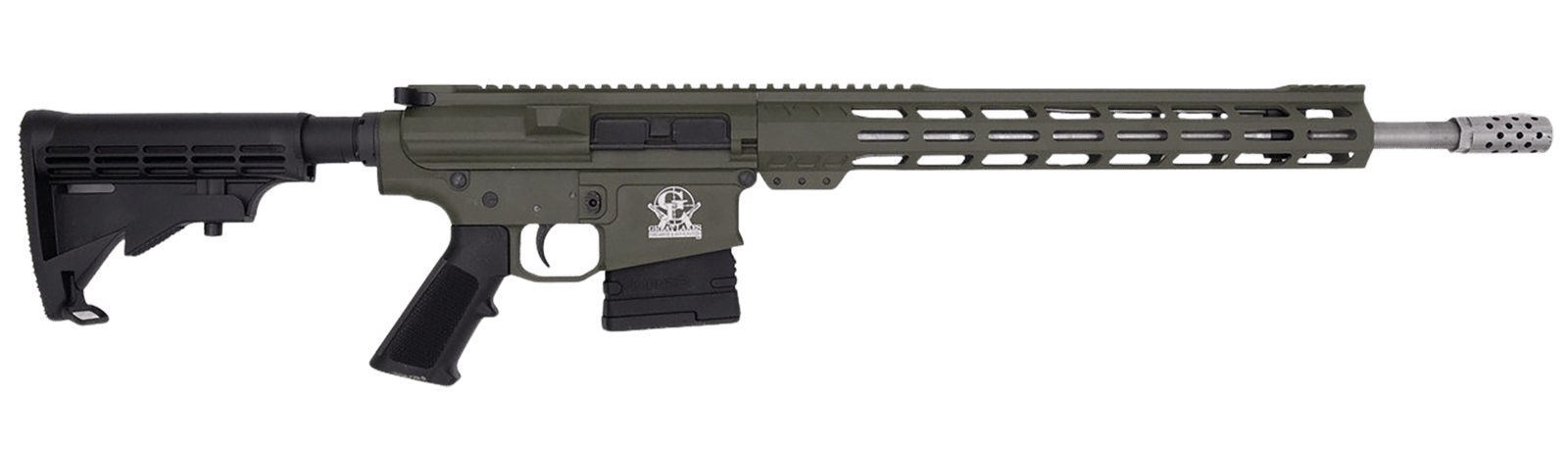 Great Lakes Firearms GL10308SSODG GLFA  308 Win 10+1 18" Stainless Threaded Barrel, OD Green Cerakote Picatinny Rail Aluminum Receiver, 6 Position Mil-Spec Black Synthetic Stock, Mil-spec Polymer Grip