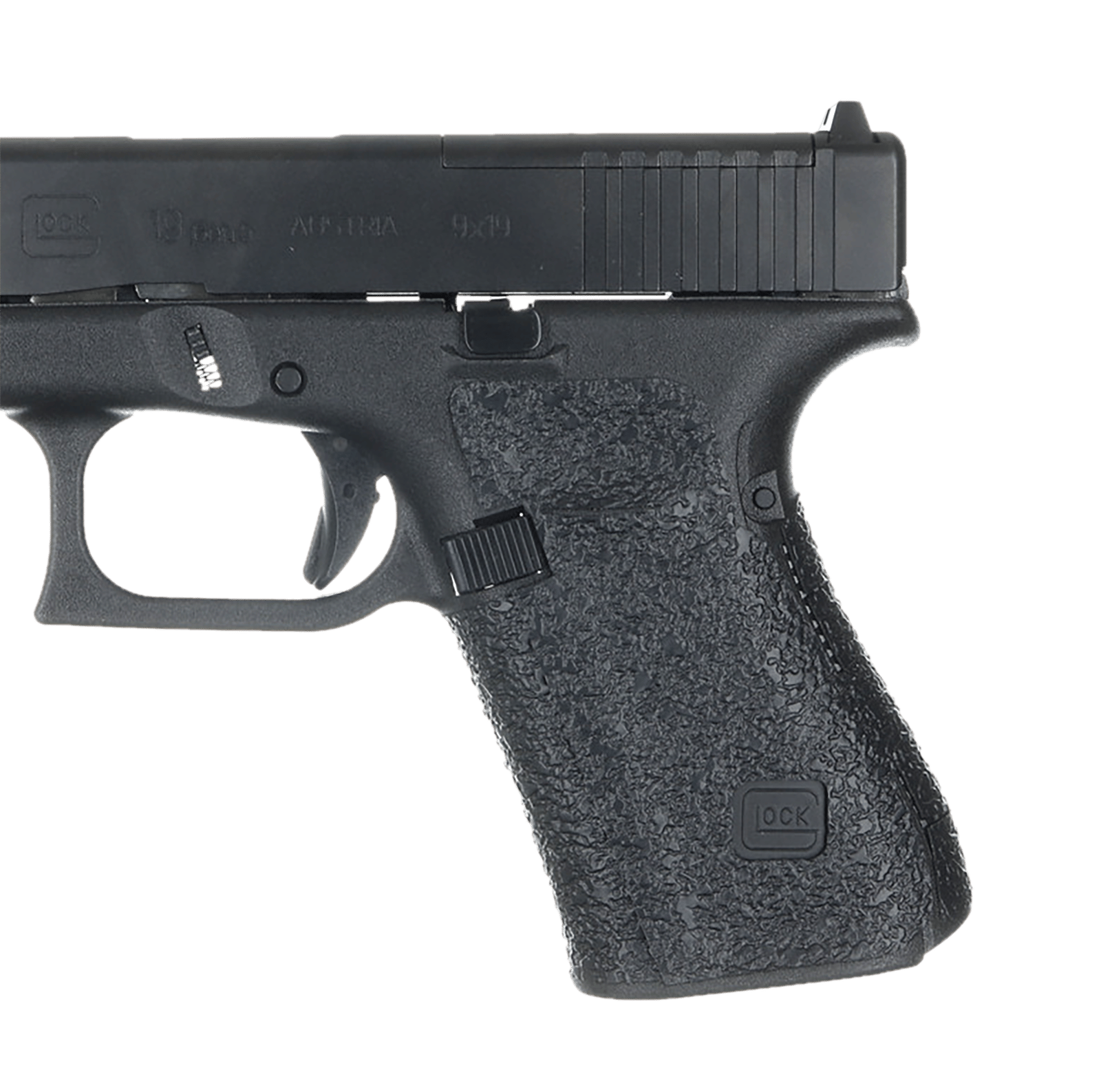 Talon Grips 383R Adhesive Grip  Glock Gen5 19/23/25/32/38/44 w/Medium Backstrap, Black Textured Rubber