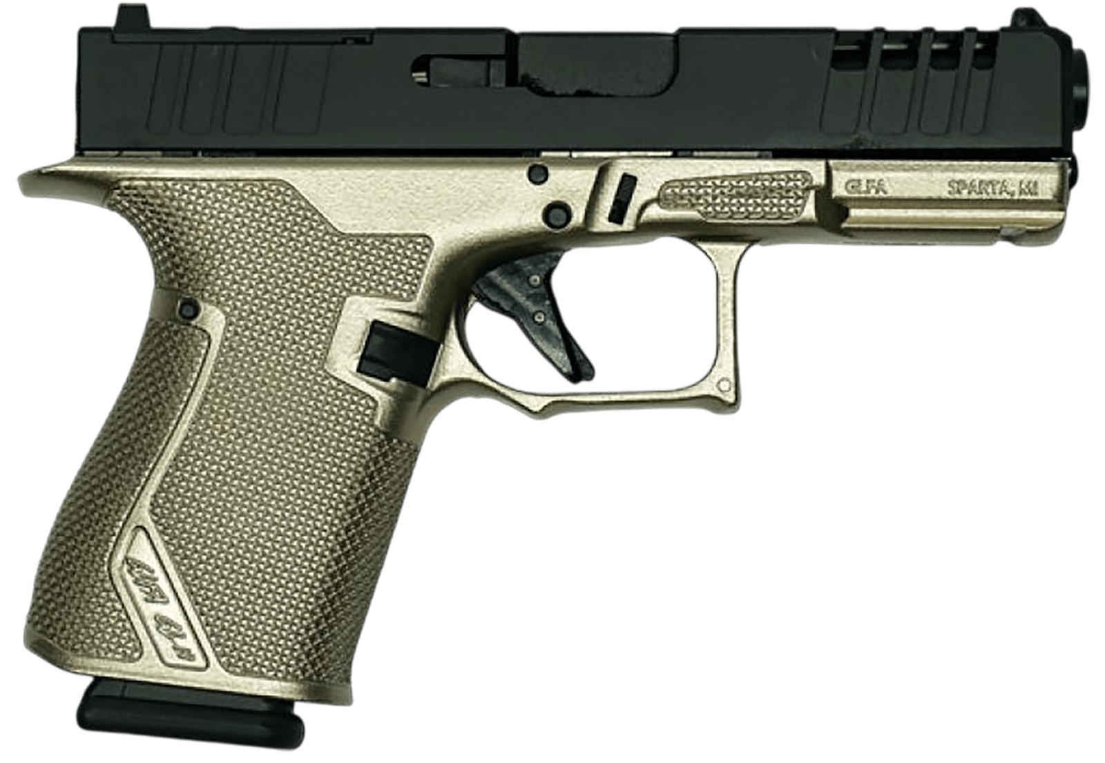 Great Lakes Firearms GL19GPLT Striker  Compact Frame 9mm Luger 15+1 4" Black Nitride Barrel, Optic Cut/Serrated/Window Cut Slide, Polymer Frame, RMR Footprint, Ambidextrous