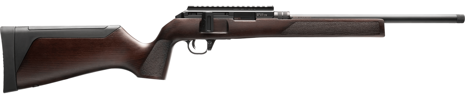 Hammerli Arms 5800100 Force B1  Sports South Exclusive 22 LR 10+1 16.10" Black Threaded Barrel, Black Receiver w/Picatinny Rail, Classic Brown Adjustable Wood Stock