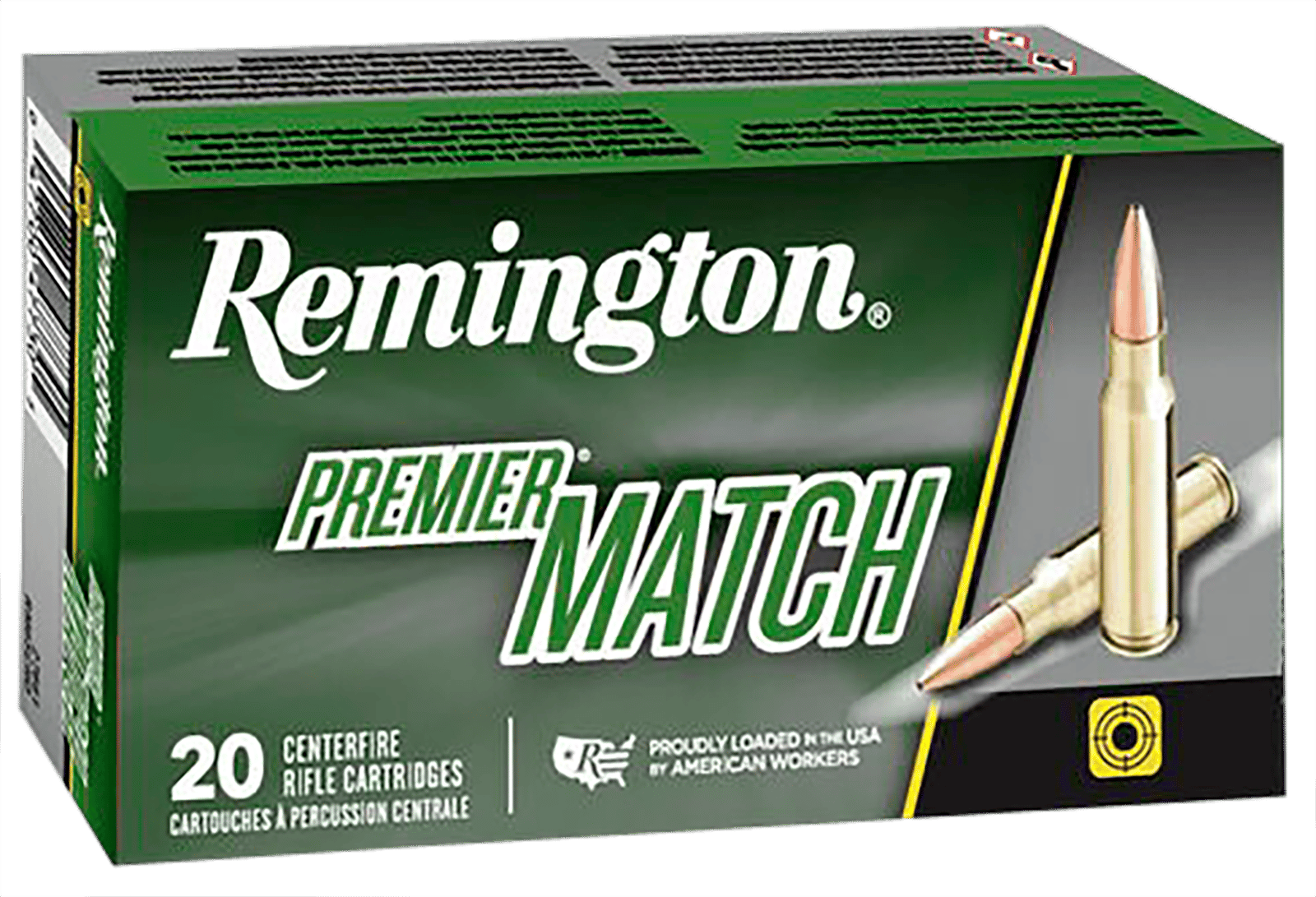 Remington Ammunition 21486 Premier Match 308Win 175gr Sierra MatchKing BTHP 20 Per Box/10 Case