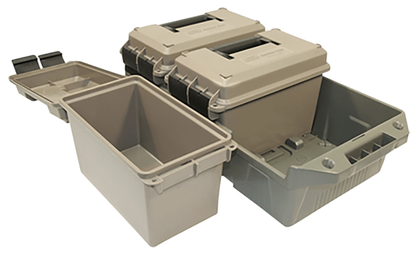 MTM Case-Gard AC3C 3-Can Ammo Crate  50Cal Dark Earth/Army Green Polypropylene