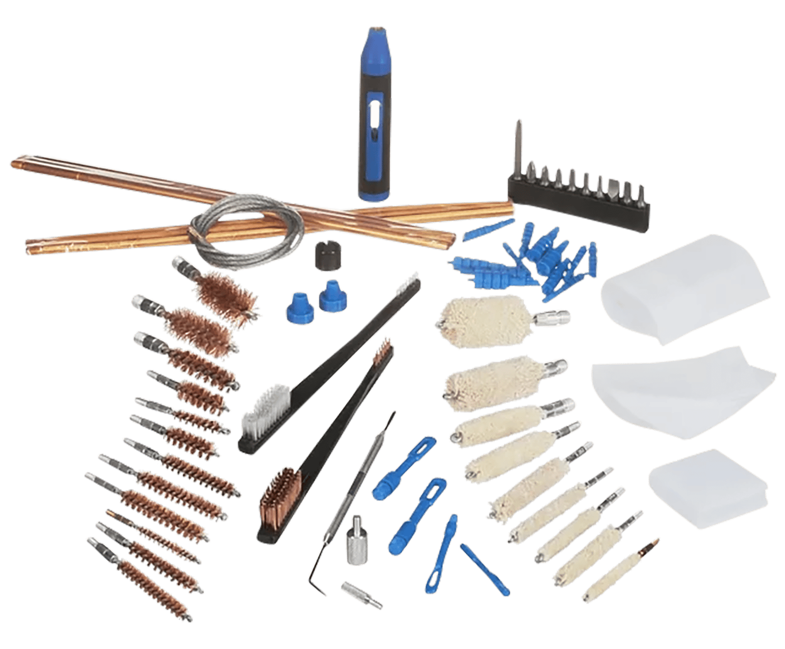 DAC 38296 Super Deluxe Universal Gun Cleaning Kit Multi-Caliber/62 Pieces Silver