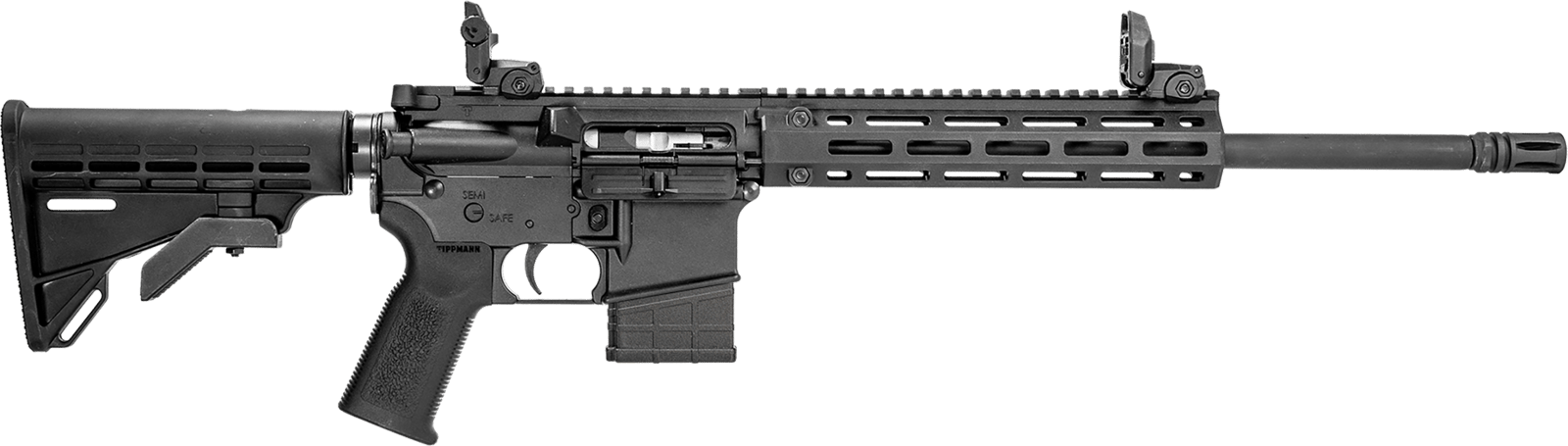 Tippmann Arms A101037 M4-22 Pro 22 LR 10+1 16" Black Parkerized Barrel, Matte Black Aluminum Receiver w/Picatinny Rail, M-LOK Handguard, Composite Forend, Black CAR15 Polymer Stock, Black Gen2 Grip, R