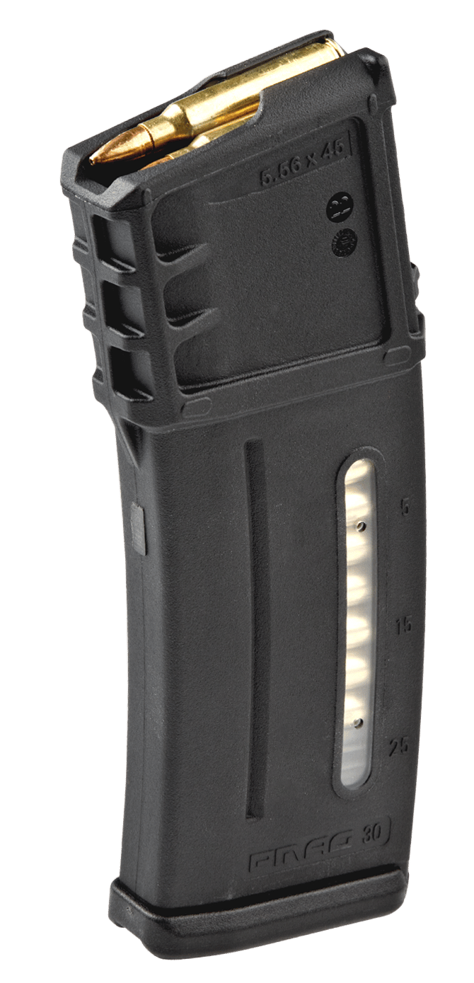 Magpul MAG234BLK PMAG MagLevel 30rd Detachable w/Capacity Window 223 Rem/5.56x45mm NATO Fits H&K G36 Black Polymer