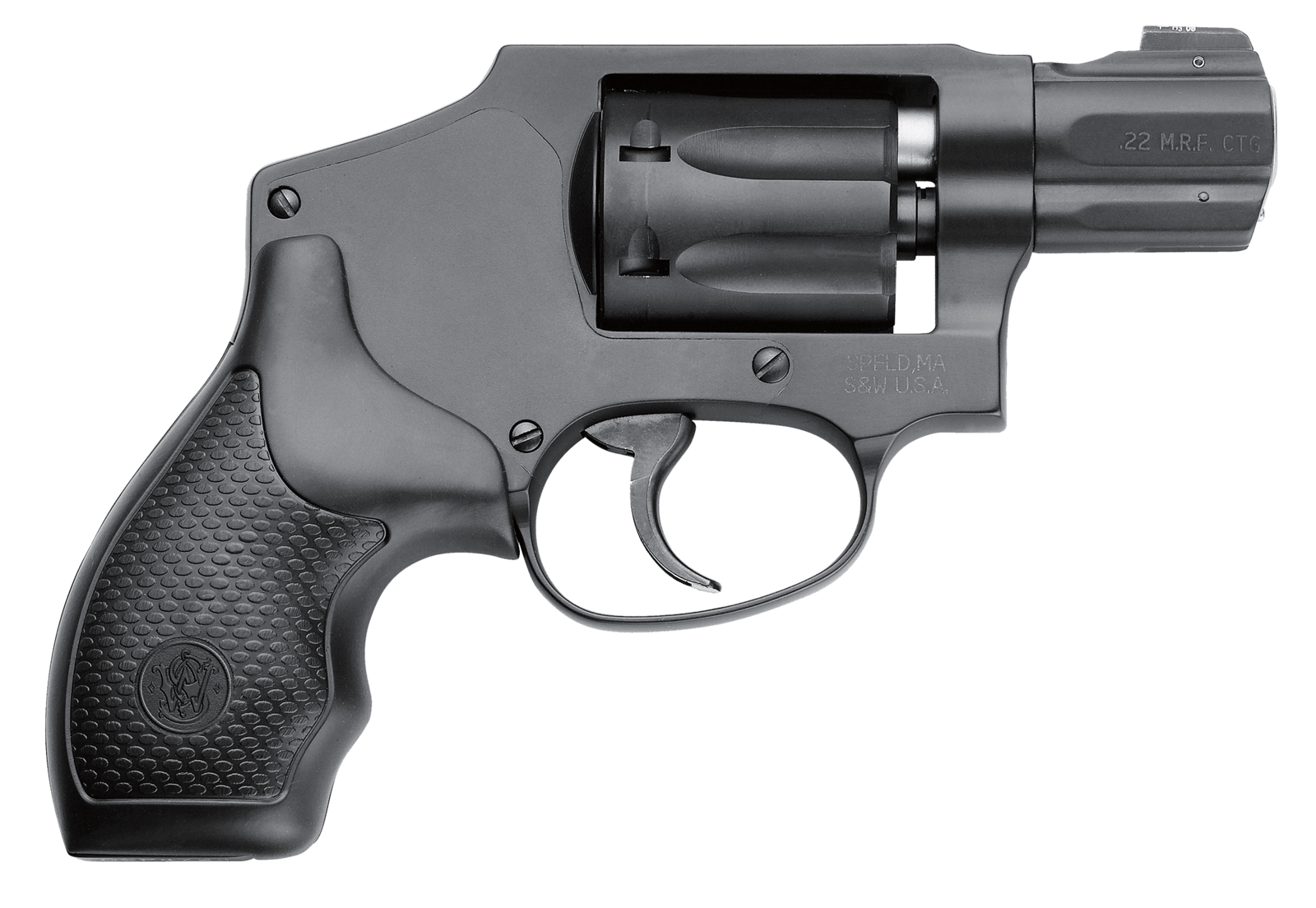 Smith & Wesson 103351 Model 351 Classic 22 WMR 7 Shot 1.88" Black Stainless Steel Barrel, Black Aluminum Cylinder & J-Frame, Internal  Hammer, XS Sights White Dot Front Sight