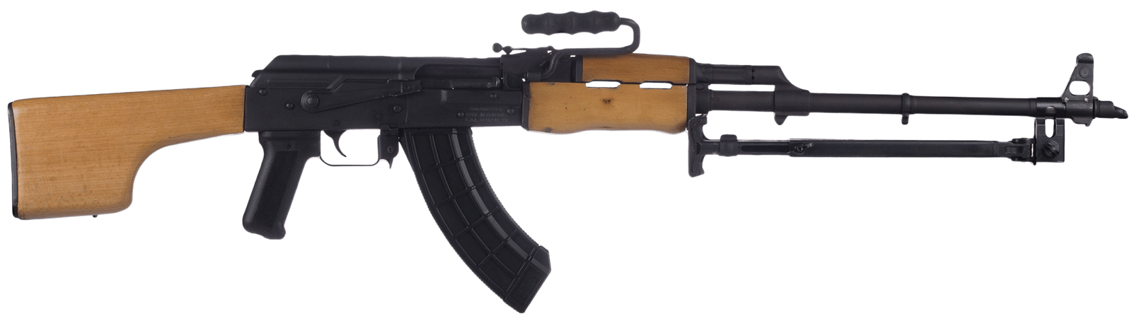 Century Arms RI4988N AES-10B RPK 7.62x39mm 30+1 21.50" Heavy Match Grade Barrel, Black Receiver, Wood Furniture, Clubfoot Style Stock, Carry Handle, Bipod