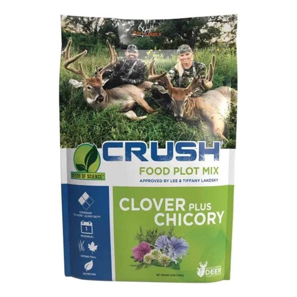 AniLogics Crush Clover Plus Chicory Seed Bag 1/4 Acre 4 lbs