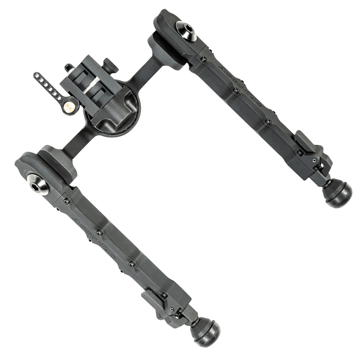 Accu-Tac FCSRBG200 FC-5 G2 Bipod made of Black Hardcoat Anodized Aluminum with Picatinny Attachment, Steel Feet & 6"-10.60" Vertical Adjustment