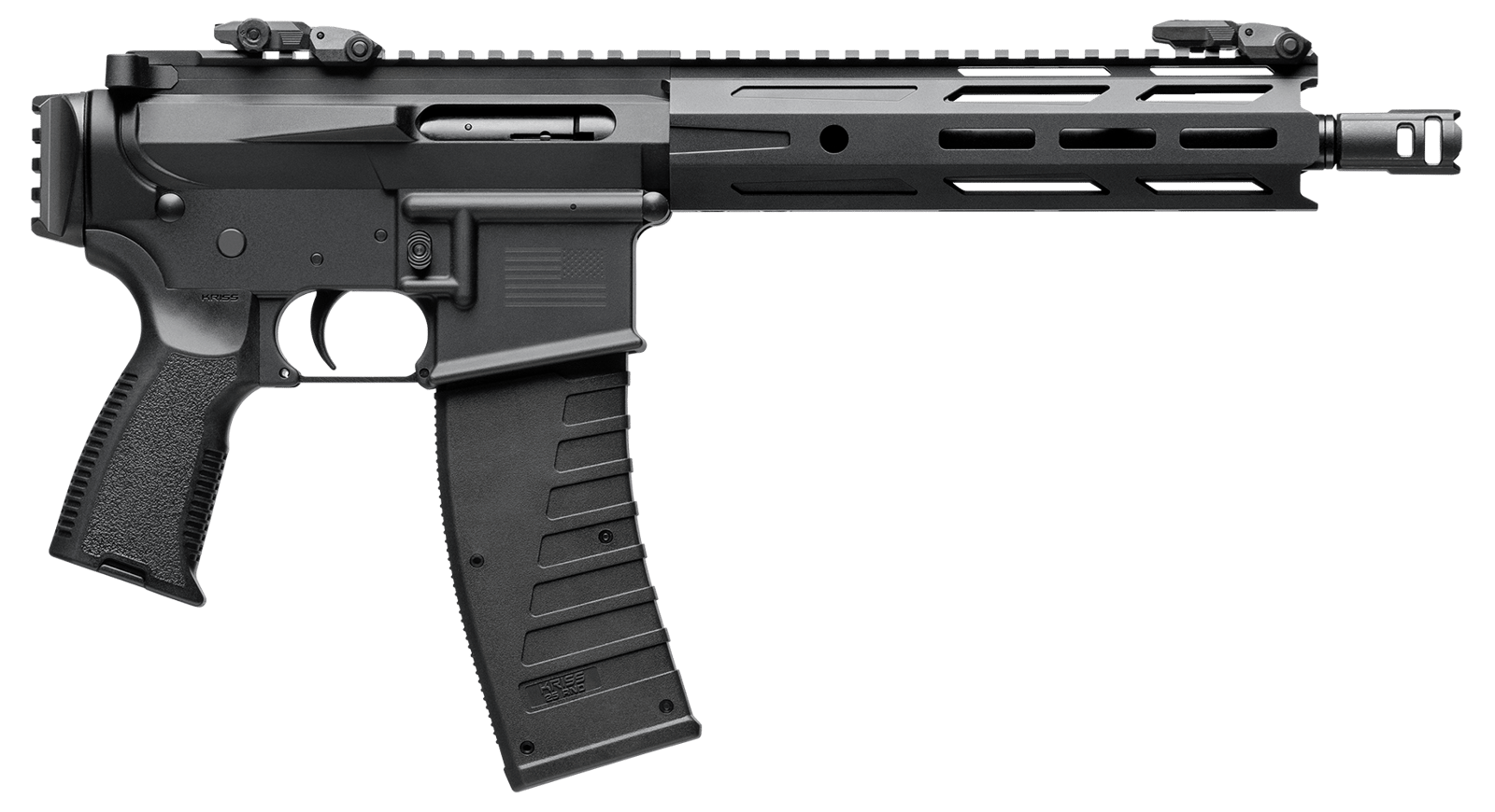 Kriss USA DM22P26BL25 DMK22P  22 LR 25+1 10.50" Black Threaded Barrel, Matte Black Picatinny Rail Receiver, Picatinny Rail Rear, Black Polymer Grip
