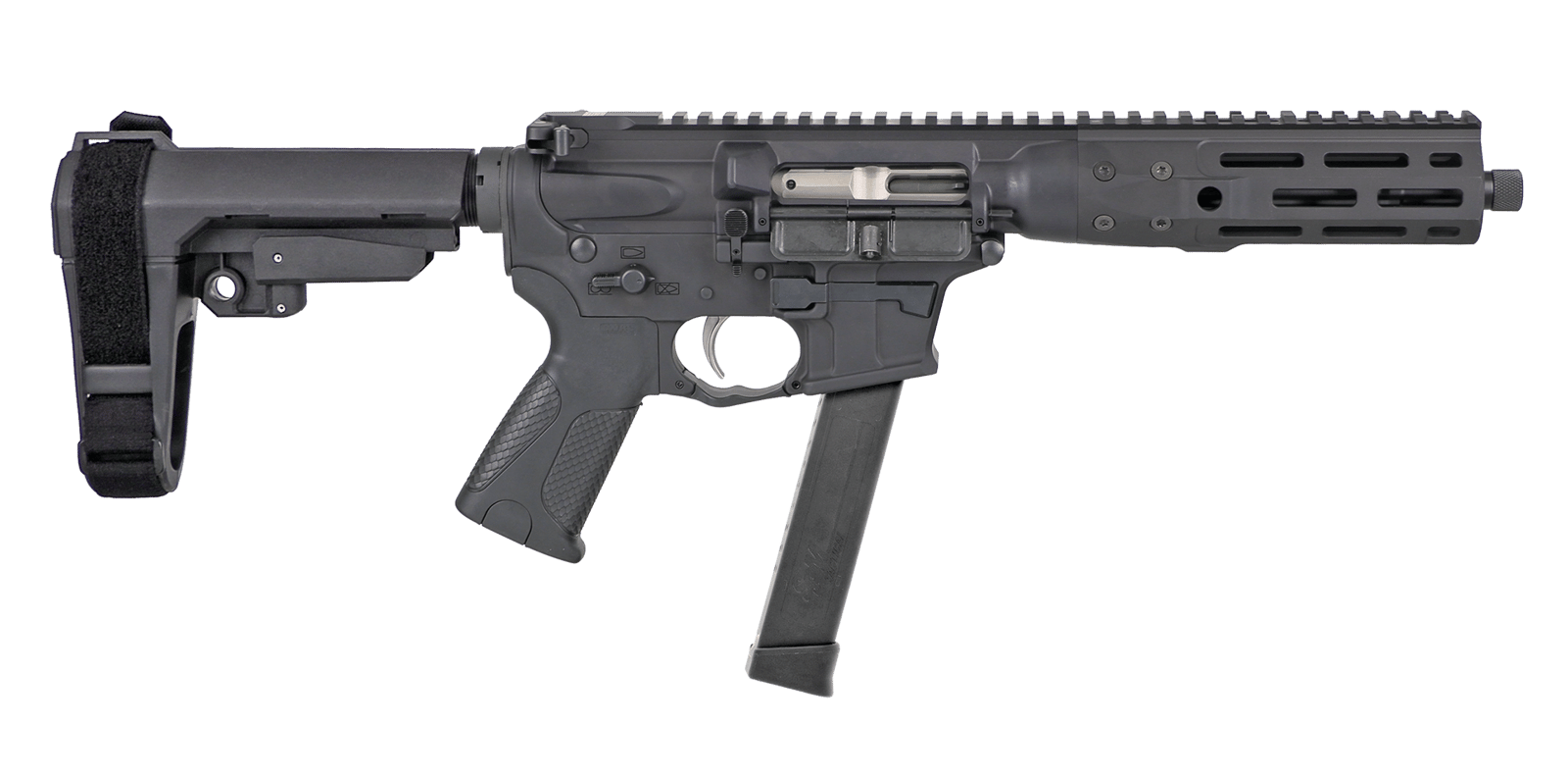 LWRC ICP9B8SBA3 IC-9  9mm Luger 8.50" 30+1 Black Nitride Threaded Barrel, Black Anodized Aluminum Picatinny Rail Receiver, SB Tactical SBA3 Brace, LWRC Ultra Combat Grip, Ambidextrous