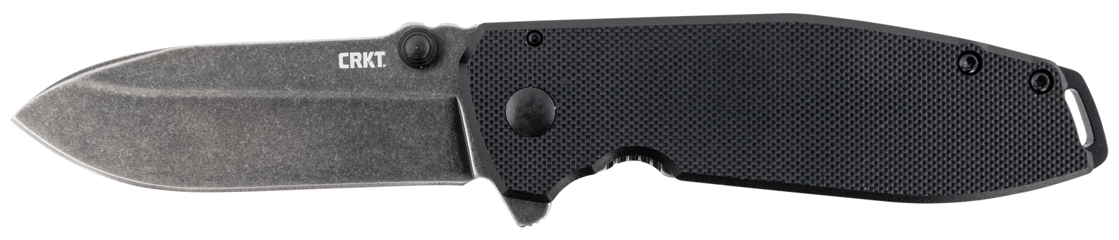 CRKT 2495K SQUID XM 2.95" Folding Drop Point Plain Black Stonewashed D2 Steel Blade/Black G10/SS Handle Includes Pocket Clip