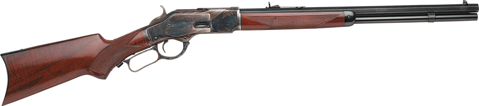 Taylors & Company 550181 1873 Taylor's Trapper Lever Action 357 Mag Caliber with 10+1 Capacity, 18" Blued Octagon Barrel, Color Case Hardened Metal Finish & Walnut Stock Right Hand (Full Size)