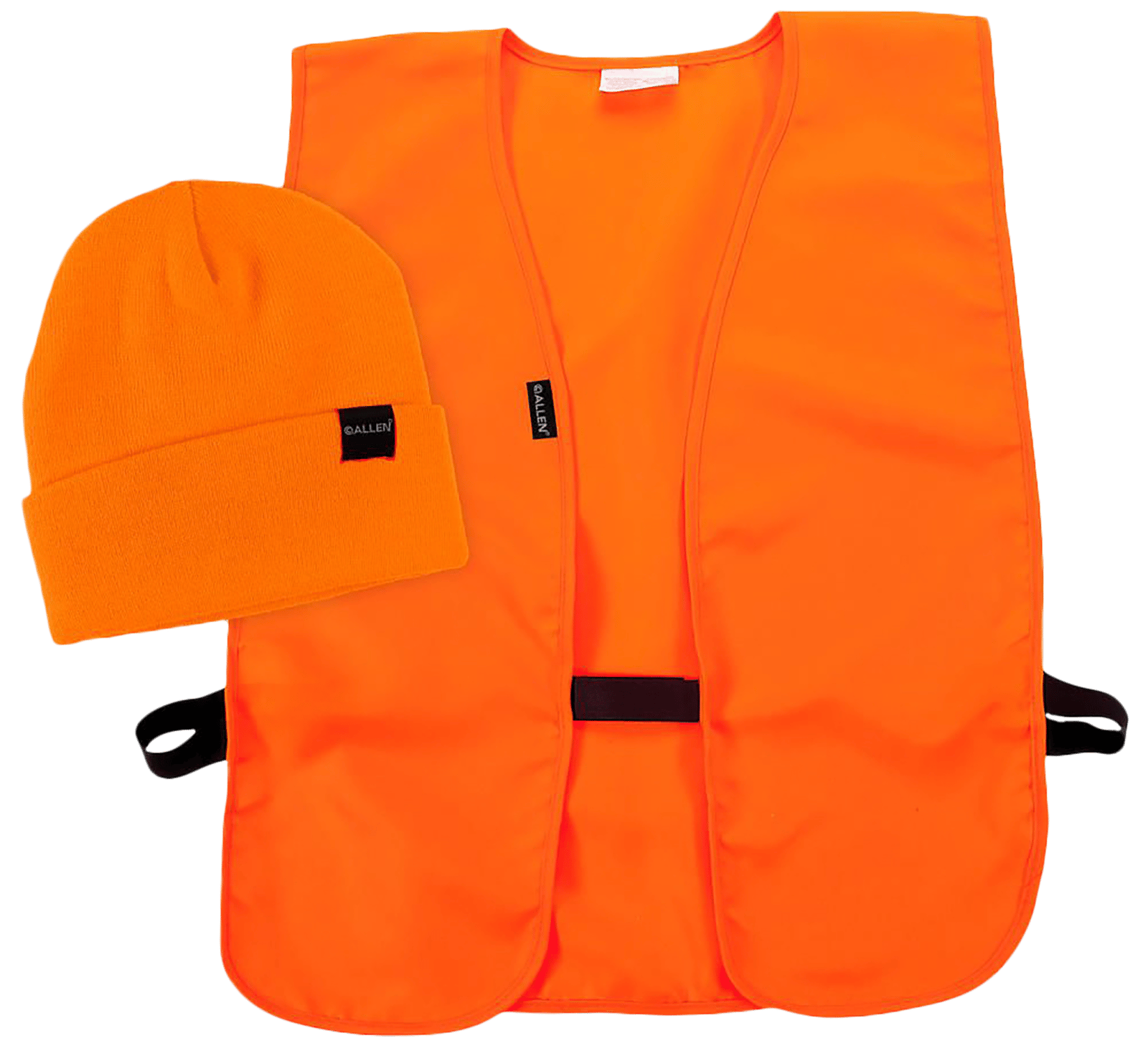 Allen 2394 Safety  Vest&Cap Combo Orange Polyester