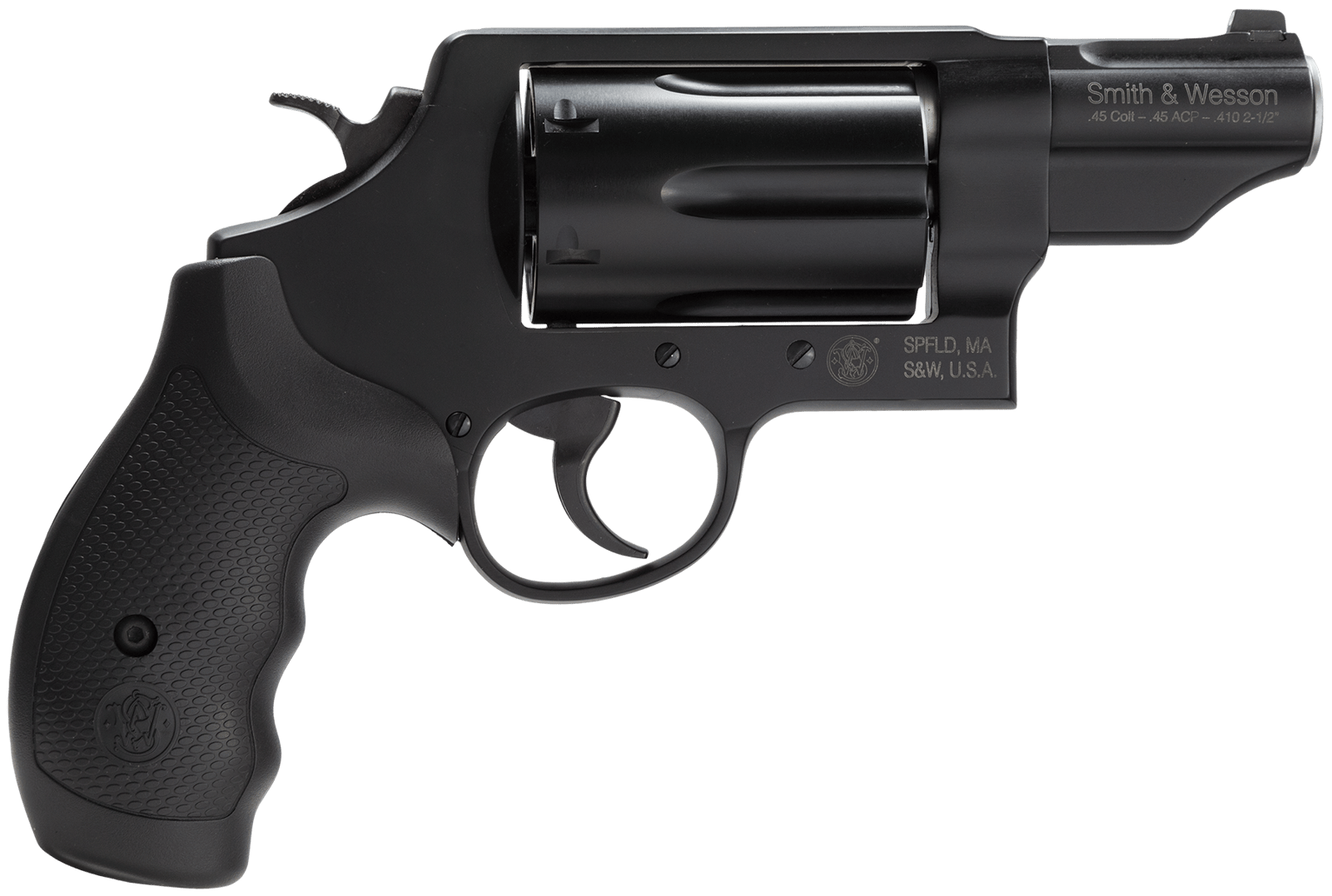 Smith & Wesson 162410 Governor *MA Compliant 45 Colt (LC) Or 2.50" 410 Gauge, 2.75" Black Barrel, 6rd  Black PVD Cylinder, Black Scandium Alloy Z-Frame, Polymer Grip