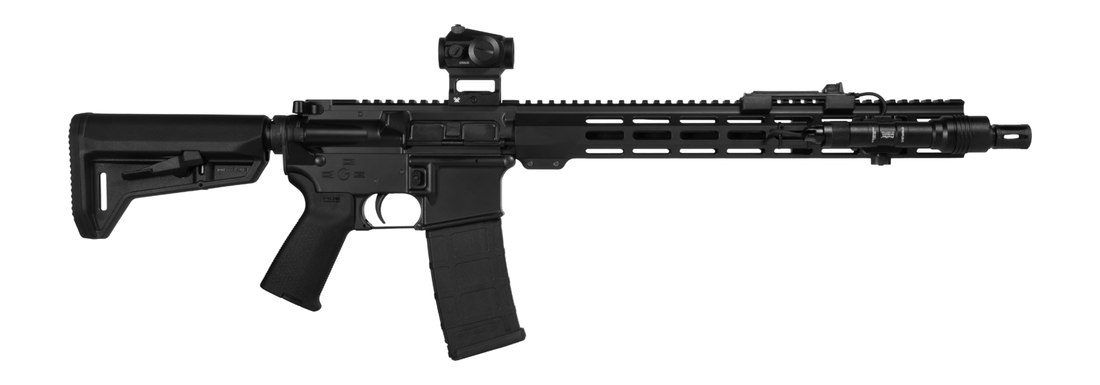 Shark Coast Tactical SCTARMCC Midnight Bundle *CA Compliant 5.56 NATO 10+1 16" Black Melonite Threaded Barrel, Black Cerakote Aluminum Receiver w/Picatinny Rail, M-LOK Handguard, Magpul MOE SL Black P