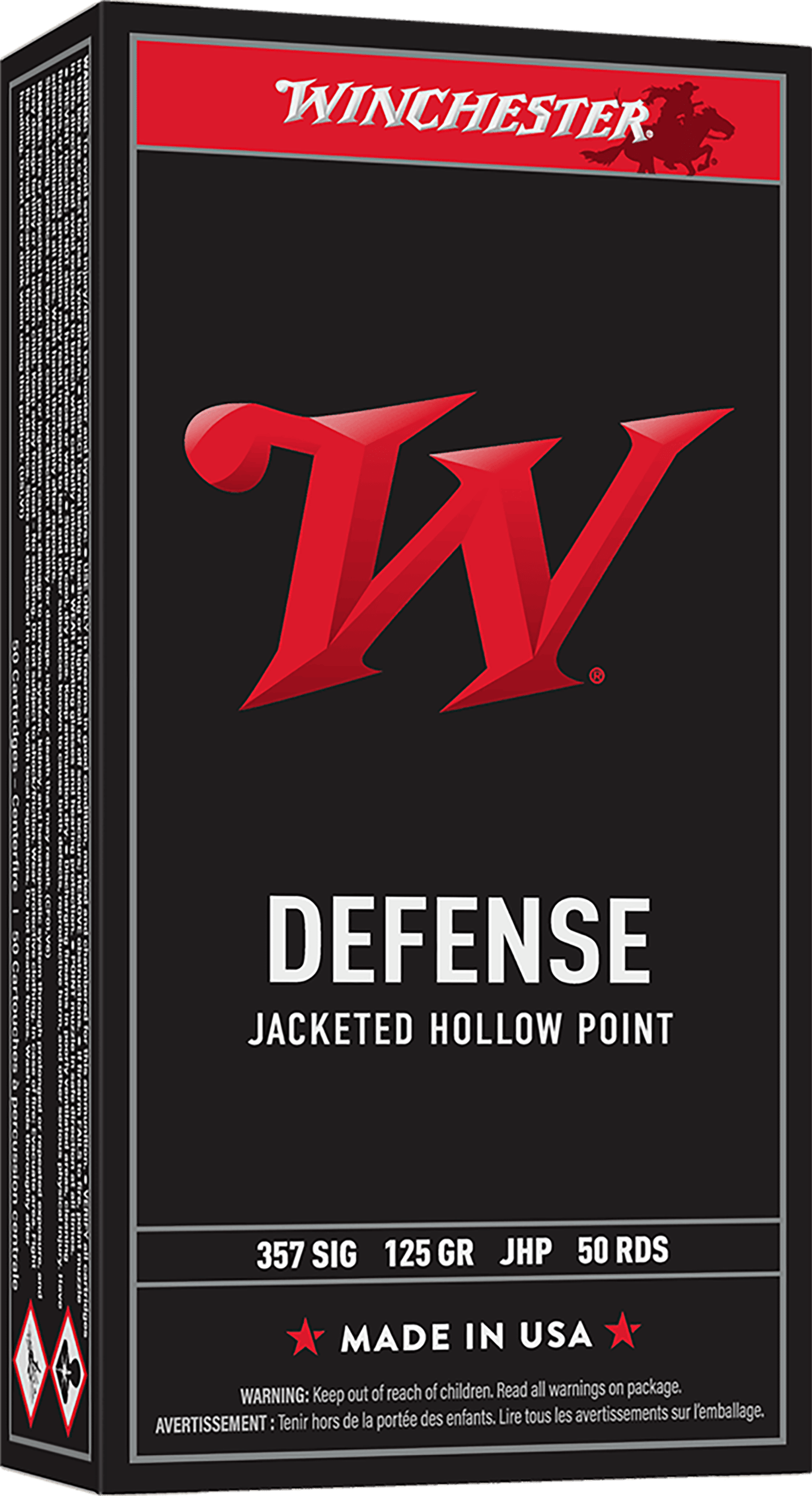 Winchester Ammo USA357SJHP USA  357Sig 125gr Jacketed Hollow Point 50 Per Box/10 Case