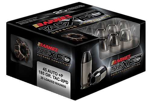 Barnes Bullets 21555 TAC-XPD Defense Handgun 45ACP +P 185gr 20 Per Box/10 Case