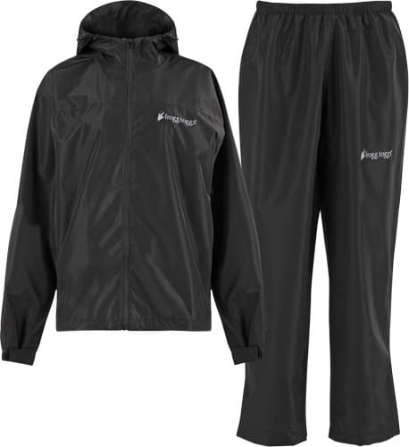 FROGG TOGGS MEN'S VAPOR RAIN SUIT BLACK MD/LG