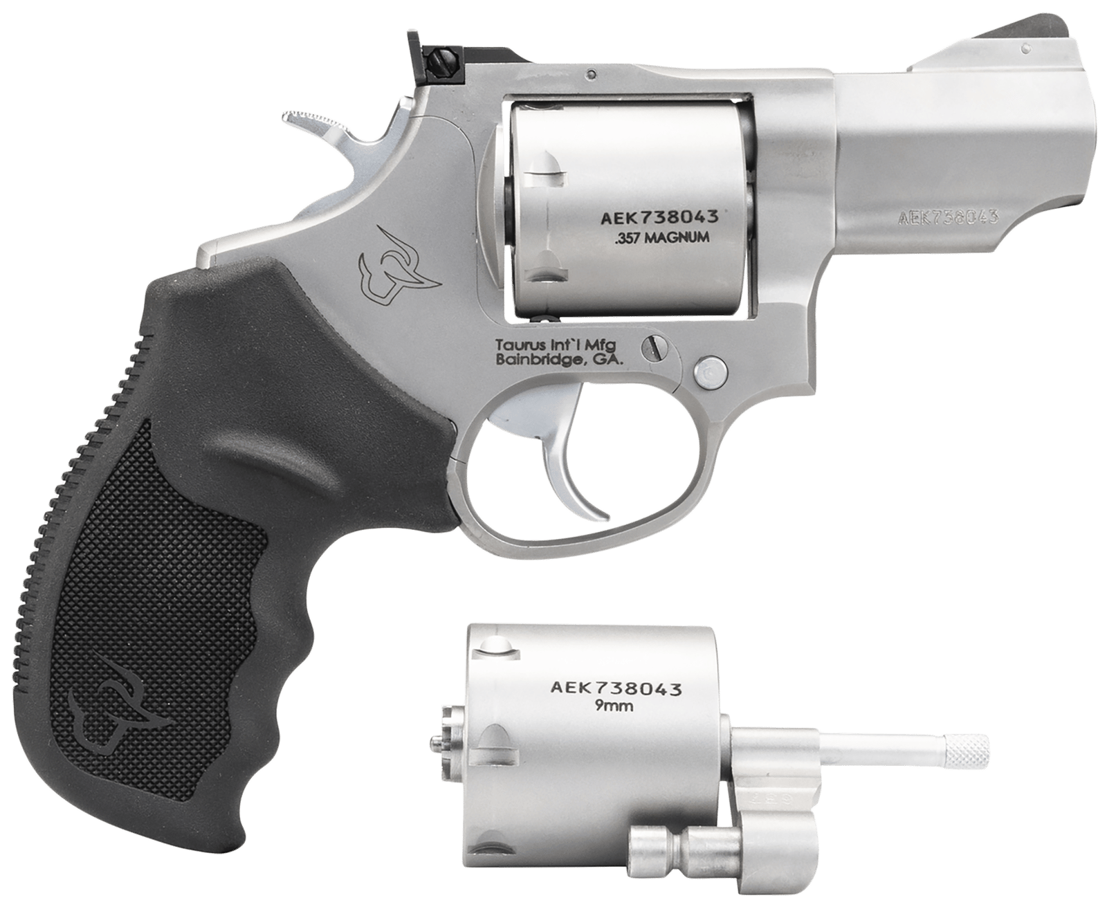 Taurus 2-692029 692  Medium Frame 357 Mag/38 Special +P/9mm 7 Shot 2.50" Matte Stainless Cylinder/Frame/Barrel Transfer Bar Safety
