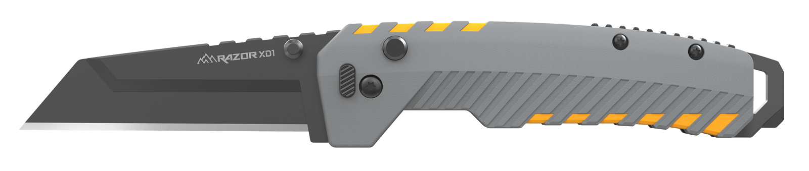 Outdoor Edge XDS230AC Razor XD2  3" Folding Plain 420J2 SS Blade Gray/Yellow
