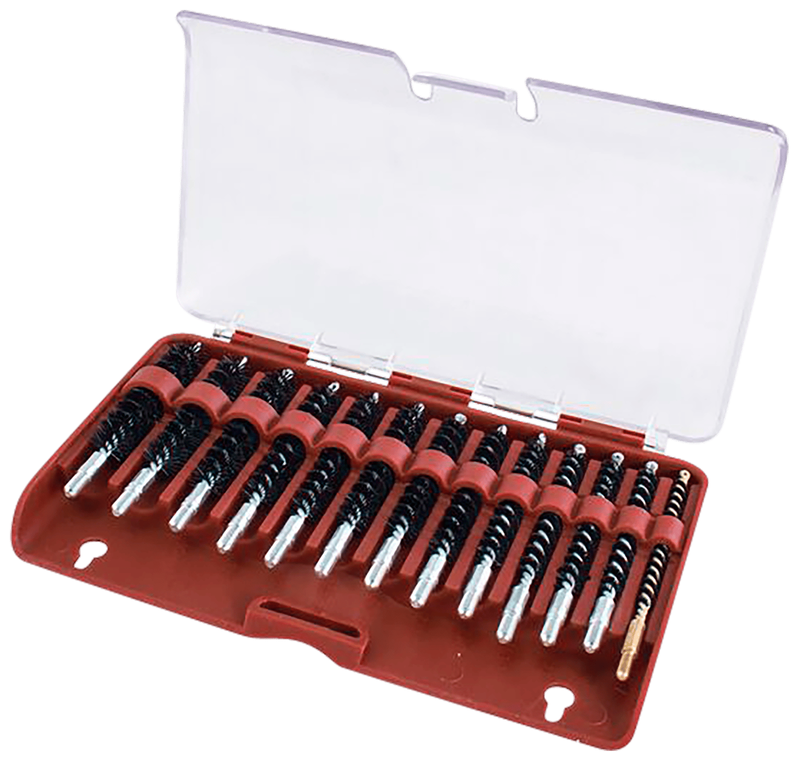 Tipton 615333 Bore Brush Set  .17-.45 Cal Rifle Firearm 8-32/5-40 Thread Stainless Steel Nylon Bristles Bronze Includes Storage Box