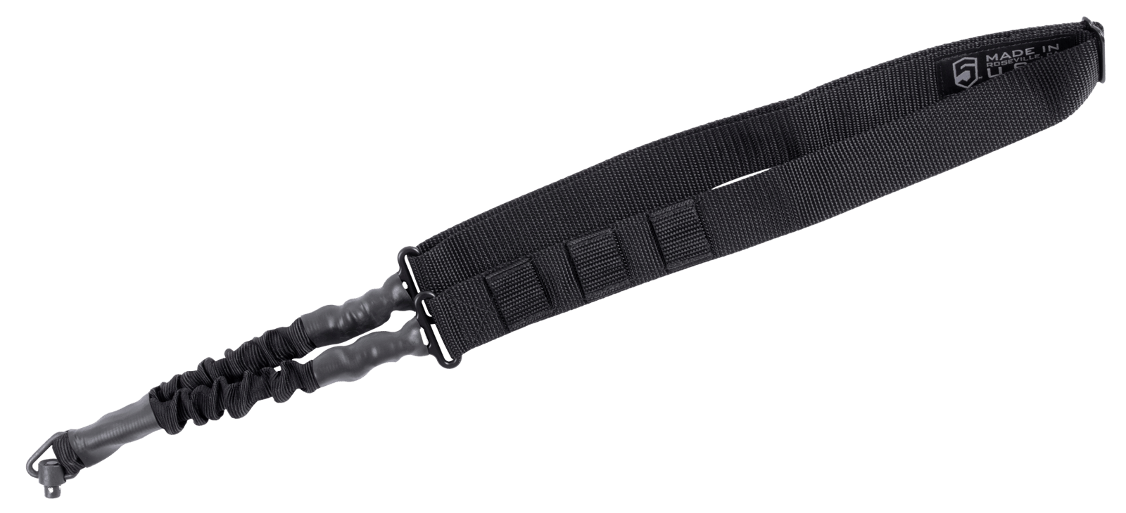 Phase 5 Weapon Systems SLGQD Single Point Sling Black Nylon Strap w/Elastic Shock-Cord 24.50-33.50" OAL Adjustable Bungee